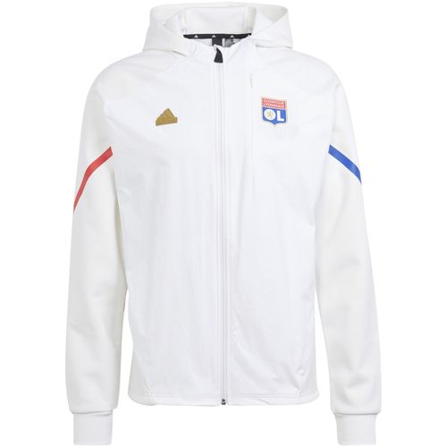 Veste Zippée Capuche D4gmd Travel Olympique Lyon - Blanc