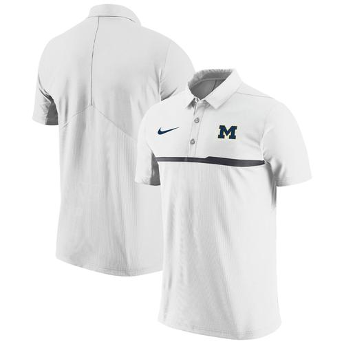 Polo De Performance Nike Pour Hommes, Michigan Wolverines Coaches, Blanc