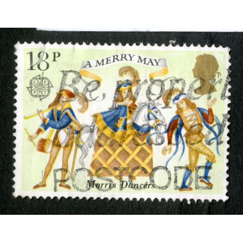 Timbre Oblitéré Angleterre, Morris Dancers, A Merry May, 18 P, Cept