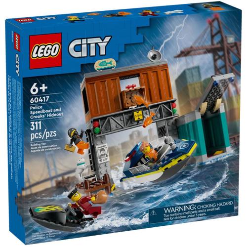 Lego City - Le Hors-Bord De La Police Et La Cachette Des Voleurs - 60417