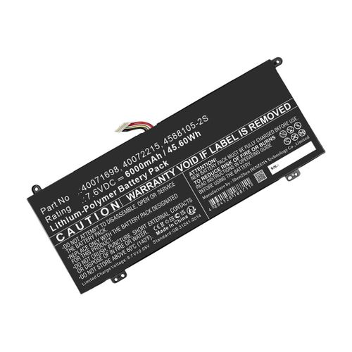 DLH - Batterie de portable (équivalent à : Medion 4588105-2S, Medion 40071698, Medion 40072215) - lithium-polymère - 6000 mAh - 46 Wh - pour Dynabook Toshiba Satellite Pro C40, C50; Medion Akoya...
