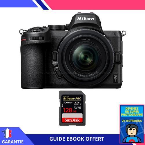 Nikon Z5 + Z 24-50mm f/4-6.3 + 1 SanDisk 128GB Extreme PRO UHS-II SDXC 300 MB/s + Ebook 'Devenez Un Super Photographe' - Hybride Nikon