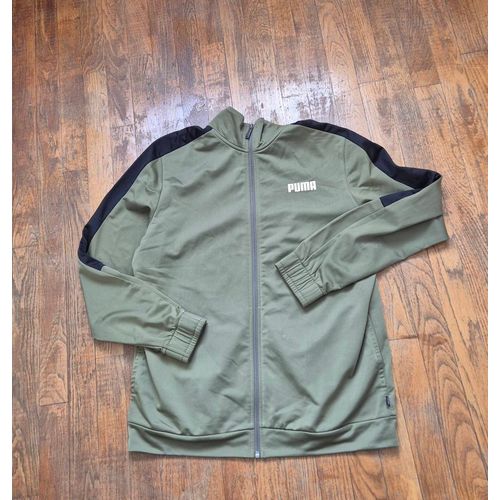 Puma Veste De Survêtement Zippe Homme Vert Kaki Taille L 40