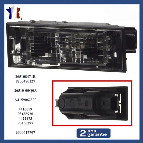 Eclairage Feu De Plaque D'immatriculation Pour Master 2 Master 3 Megane Ii Trafic 3