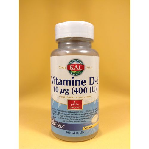 Vitamine D3 100 Gélules 