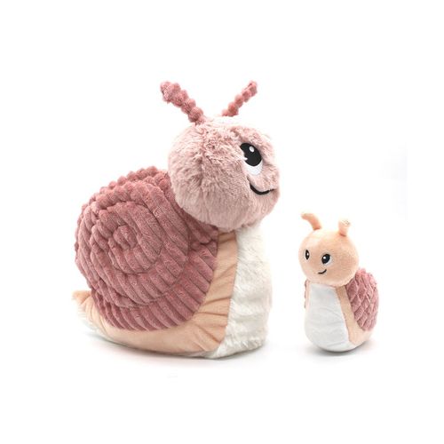 Peluche Ptipotos Escargot Maman Et Son Bébé Rose - Les Déglingos