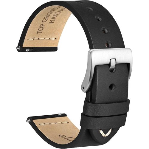 Démodé Bracelet De Montre,Cuir De Grain Supérieur,Fil Ciré Français,Dégagement Rapide,Boucle En Acier Inoxydable,Bracelets De Rechange Pour Homme 17mm 18mm 19mm 20mm 21mm 22mm 24mm.[U628]