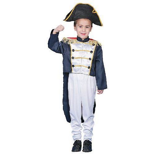 Dress Up America - 218-Xl - Costume D'officier D'empire - 16-18ans - Taille 152cm Et Plus - Noir/Blanc