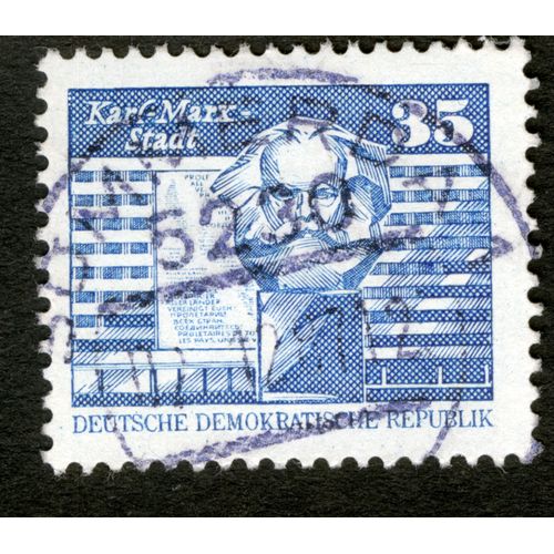 Timbre Oblitéré Deutsche Demokratische Republik, Karl-Marx-Stadt, 35