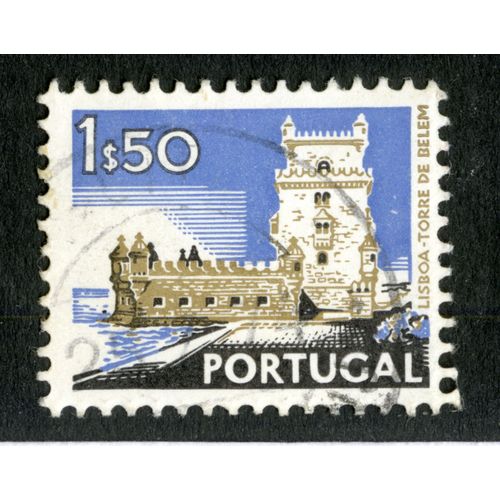 Timbre Oblitéré Portugal, Lisboa - Torre De Belem, 1s50