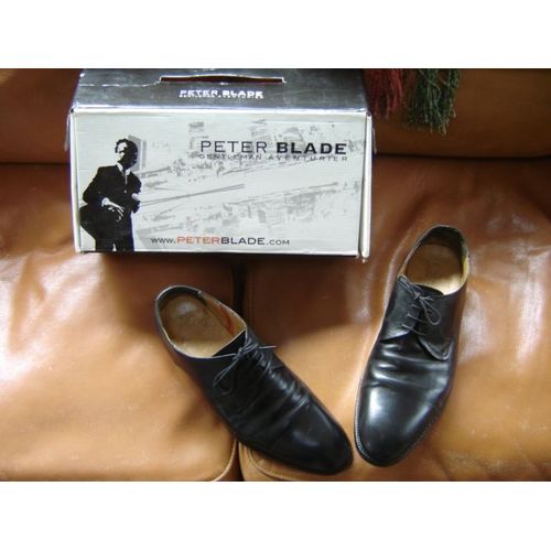 Peter Blade ¿ Chaussures Derby Homme Cuir Noir*Pointure 45 (Personnelles)