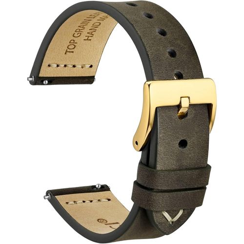 Démodé Bracelet De Montre,Cuir De Grain Supérieur,Fil Ciré Français,Dégagement Rapide,Boucle En Acier Inoxydable,Bracelets De Rechange Pour Homme 17mm 18mm 19mm 20mm 21mm 22mm 24mm.[U613]