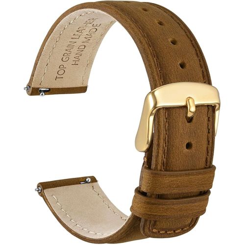 Bracelet De Montre À Dégagement Rapide,Cuir Véritable En Détresse,Boucle En Acier Inoxydable,Largeur De Bande 18mm 19mm 20mm 22mm 24mm.[U139]