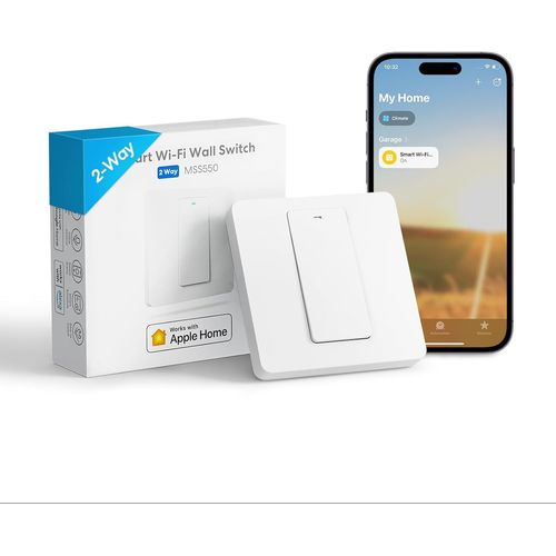 CHECARZHN--NO1-Interrupteur Va Et Vient Wifi(Fil Neutre Requis),Interrupteur À 2 Voies Intelligent Compatible Avec Apple Homekit,Siri, Alexa,Google Home Et Smartthings, Contrôle À Distance Et Command