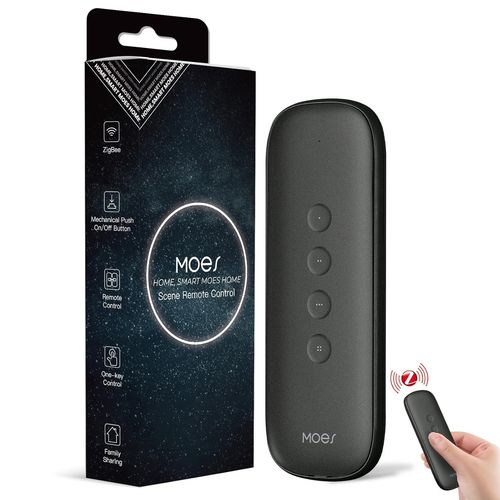 CHECARZHN--NO1-Zigbee Interrupteur Intelligent, Commanteur Sans Fil 12 Scènes Sans Installation ( Zigbee Hub Nécessaire), Télécommande Intelligente, Interrupteur À Distance, Smart Life/Tuya App