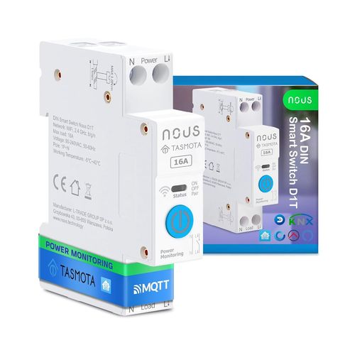 CHECARZHN--NO1-Interrupteur Din Intelligent 16 A Avec Tasmota (Esp32), Surveillance De L'Énergie, Compatible Avec Mqtt, Home Assistant, Mat, Commande Vocale Avec Alexa, Google Assistant
