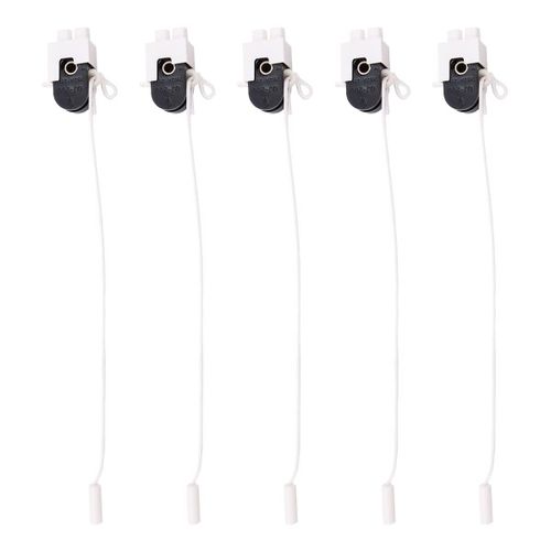 CHECARZHN--NO1-Lot De 5 Interrupteurs À Tirette Marche/Arrêt 2 A 250 V Ac Pour Douche, Interrupteur À Tirette Pour Table/Sol/Mur/Lustre