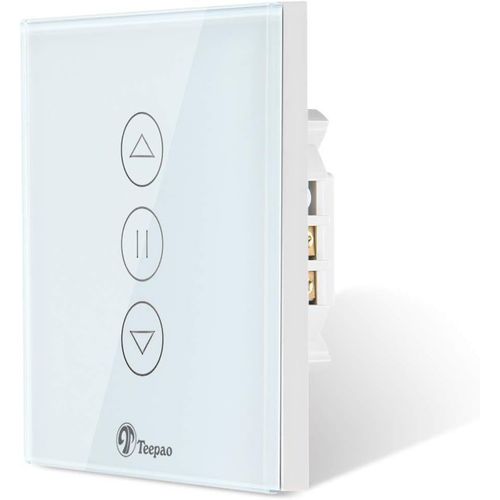 CHECARZHN--NO1-Interrupteur De Volet Roulant Wifi Smart Minuterie Compatible Avec Alexa Echo Et Google Assistant, Alexa Stores Interrupteur Horloge Pour Moteur De Volet Roulant