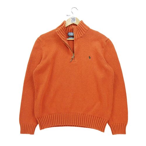 Reconditionné - Pull Homme Demi-Zippé Orange - Taille L - Homme - Orange