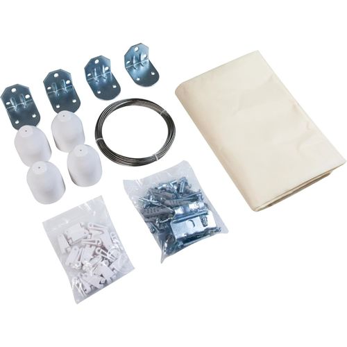 CHECARZHN--NO1-Voile Pare-Soleil Pour La Technique De Tension De Corde, Idéal Pour Pergola Ou Véranda Pour Une Protection Solaire Idéale, 270 X 140 Cm, Blanc Crème, 10868