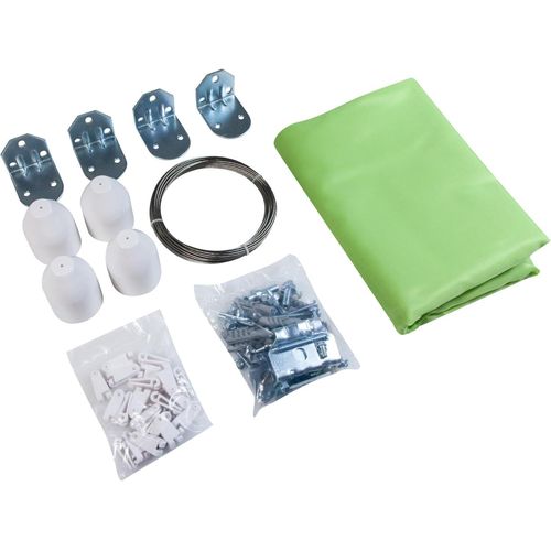 CHECARZHN--NO1-Voile Pare-Soleil Pour La Technique De Tension De Corde, Idéal Pour Pergola Ou Véranda Pour Une Protection Solaire Idéale, 270 X 140 Cm, Vert Pomme, 10869