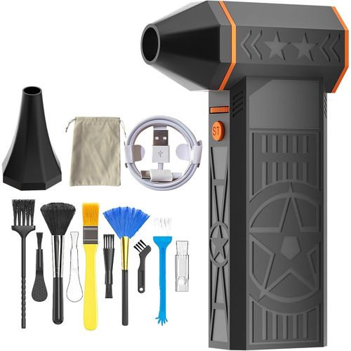 AETHERISZYPHER-electric air duster-150000rpm super power cordless air duster, rechargeable brushless motor durable blower, 3-gear adjustable dust blower for computer, keyboard, outdoor, house and car