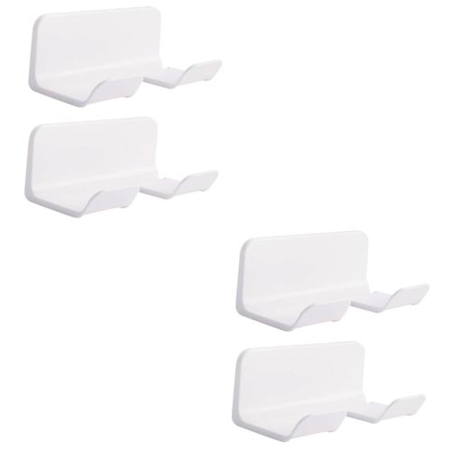 AETHERISZYPHER-4pcs wall-mounted hair dryer rack bathroom blow dryer holder for space-saving storage easy installation no drill required compatible