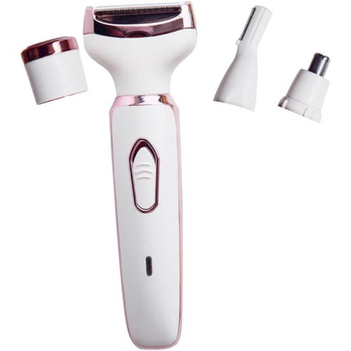 Aetheriszypher-Merryhapy 1set Electric Nose Hair Trimmer Female Dehairing Device For Eyebrows Sideburns And Nose Hair Removal Usb Rechargeable White