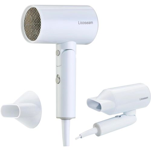 Aetheriszypher-Hair Dryer, 1600w Small Foldable Hair Blow Dryer, Fast Drying Travel Hair Dryer, White