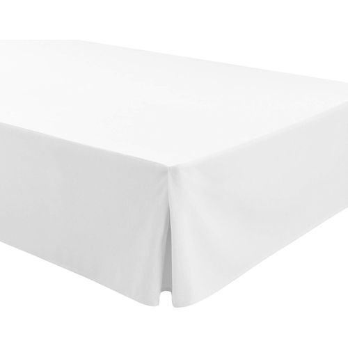 Cache Sommier Atenea, Couvre Sommier Lit 90 - (90x190/200cm). Couleur Blanche