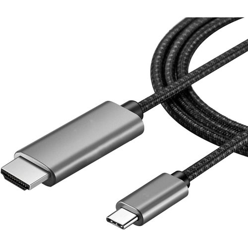 ERYI-Câble Usb-C Vers Hdmi 4K 2 Mètres, Câble Usb C Vers Hdmi, Uhd 4K / 30Hz, Câble Adaptateur Usb Type C Vers Hdmi, 2 Mètres