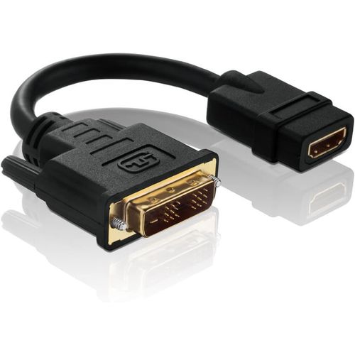 ERYI-Pi065 Série Pureinstall - Adaptateur Dvi/Hdmi High Speed Certifié (Dvi-D Prise Mâle (18+1) Vers Hdmi A Prise Femelle 0.1M)