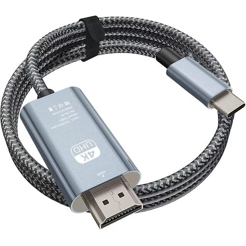 ERYI-Câble Usb C Vers Hdmi 4K 60Hz 2M, Tressé [Compatible Thunderbolt 3] Pour Macbook Pro 2022,Pad Pro 2022,Samsung Galaxy S23 S22 S21 Ultra Note 20 Huawei P50/P40,Pixelbook