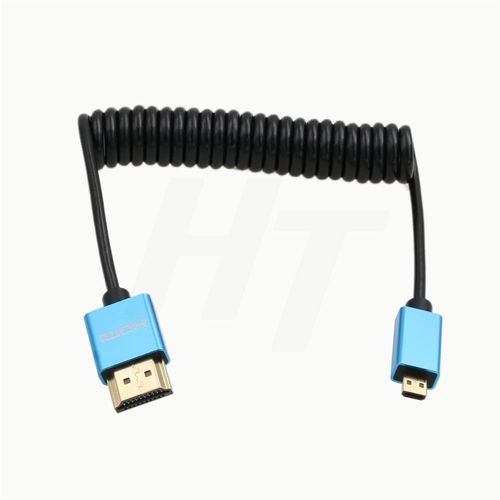 ERYI-Câble Micro Hdmi Vers Hdmi 4K 8K Ultra Hd Pour Sony A6500 A7Iii Canon Eos M R5 R7 Gh4 X-T4 Z50 Caméra Atomos Ninja V Moniteur Type A D Hdmi 2.1 Spirale 30 Cm
