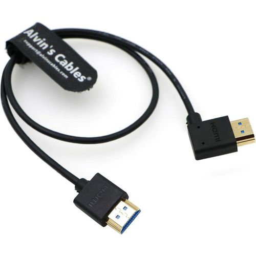 ERYI-Câble Hdmi 8K 2.1 Haute Vitesse Pour Atomos Ninja V Moniteur Droit Vers Angle Gauche Cordon Hdmi Pour Z Cam E2, Pour Sony Fs5 | Fs7| A7S3 Caméras 19,7 Pouces | 50Cm