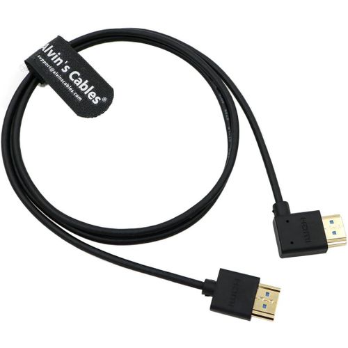 ERYI-Câble Hdmi 8K 2.1 Haute Vitesse Pour Atomos Ninja V Moniteur Droit Vers Angle Gauche Cordon Hdmi Pour Z Cam E2, Pour Sony Fs5 | Fs7| A7S3 Caméras 39,4 Pouces | 1M