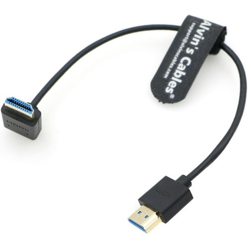 ERYI-Câble Hdmi 8K 2.1 Haute Vitesse Pour Atomos Ninja V Moniteur Hdmi Droit Vers Vers Le Bas Cordon Pour Z Cam E2, Pour Sony Fs5 | Fs7| Caméras A7S3 10 Pouces | 25 Cm