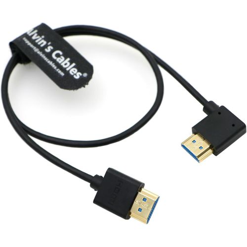 ERYI-Ultra Hd 8K Hdmi 2.1 Câble Hdmi Droit Vers Angle Droit Haute Vitesse Hdmi Pour Atomos Ninja V Moniteur, Z Cam E2, Pour Sony Fs5 | Fs7| A7S3 Caméras 19,7 Pouces | 50Cm