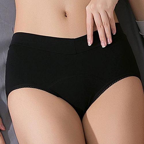 3 Pièces Culottes Étanches Pour Femmes Fille Période Menstruelle, Flux Abondant, Saignement Post-Partum, Slip Menstruel Taille V 2xl Noir