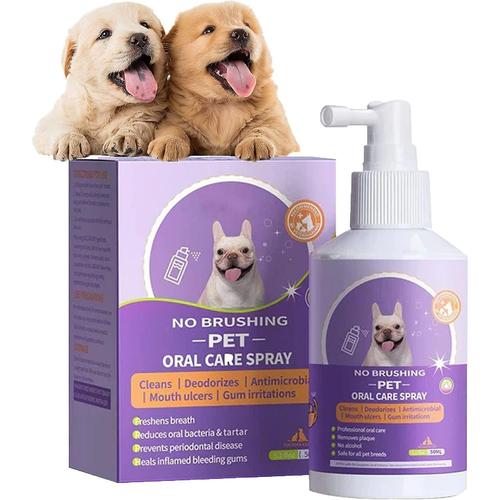 Spray De Nettoyage Buccal Pour Animaux De Compagnie, Spray De Nettoyage Des Dents Pour Chiens Et Chats, Spray Désodorisant Pour Animaux De Compagnie, Élimine Le Calcul Et Le Déodorant, 1 Pièces 