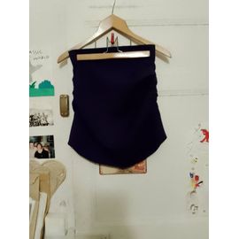 Jupe Violette Foncée Côtés Plissés 32 Xxs Zara .