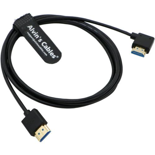 ERYI-Ultra Hd 8K Hdmi 2.1 Câble Hdmi Droit Vers Angle Droit Haute Vitesse Hdmi Pour Atomos Ninja V Moniteur, Z Cam E2, Pour Sony Fs5 | Fs7| A7S3 Caméras 6.6Ft | 2M