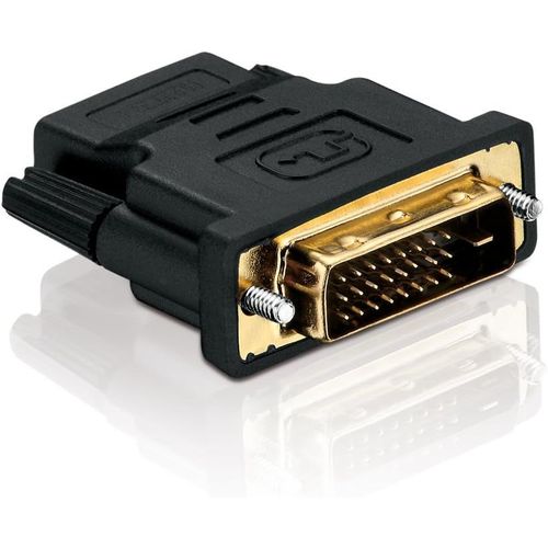 ERYI-Ha010 Adaptateur Dvi - Hdmi (Dvi-D Mâle (24 + 1) Vers Hdmi Femelle (19Pol)), Noir
