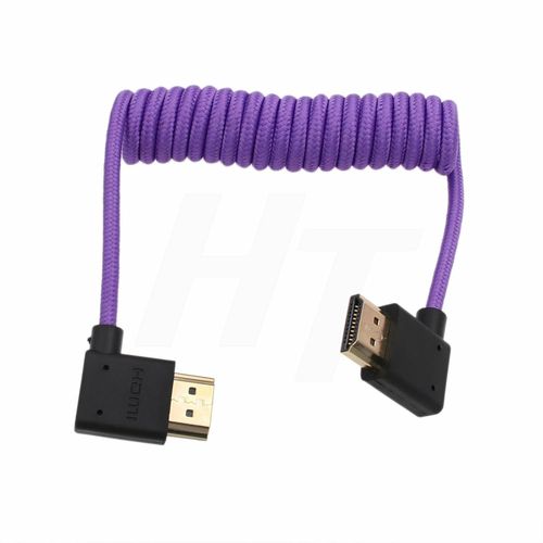 ERYI-Câble Hdmi Vers Hdmi 4K 8K 60P À Angle Droit Tressé Pour Panasonic Sony Canon Nikon Zcam Camera Atomos Ninja V Smallhd Blackmagic Monitor Purple