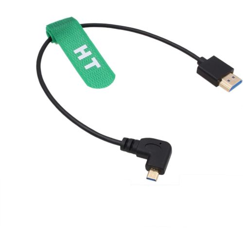 ERYI-Micro Hdmi 4K 120Hz 8K Ultra Hd Cable Pour Sony A6500 A7Iii Canon Eos M R5 R7 Gh4 X-T4 Z50 Camera Atomos Ninja V Portkeys Monitor Type A D Hdmi 2.1 Left Angle 30Cm