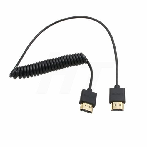 ERYI-Câble Hdmi 8K 4K 60Fps Spiralé 50 Cm Pour Sony A9 Canon C500 Panasonic Gh5 Nikon Camera Atomos Ninja V Smallhd Blackmagic Monitor Type A Hdmi 2.1 Fin Et Flexible