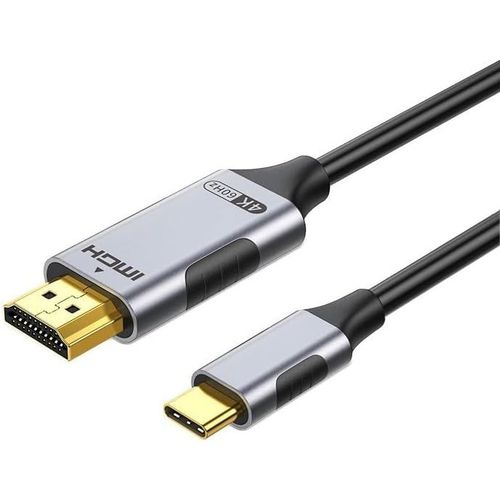 ERYI-Câble Usb C Vers Hdmi 2M, Adaptateur Usb C Vers Hdmi 4K 60Hz, Thunderbolt 3/4 Compatible Avec Macbook Pro Air Ipad Pro Air Galaxy S23/S22/S21 Note 20 Surface Pro, Chromebook Transmission Ultra H