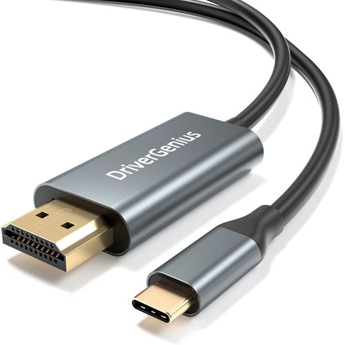 ERYI-1,8M Adaptateur Usb-C Vers Hdmi 4K/30Hz (Mâle/Mâle) - Compatible Avec Pc, Ordinateurs Portables Dp-Alt Mode, Consoles De Jeu Et Moniteurs, Connecteur Métallique (Modèle: Uc2Hd430-18-M2)