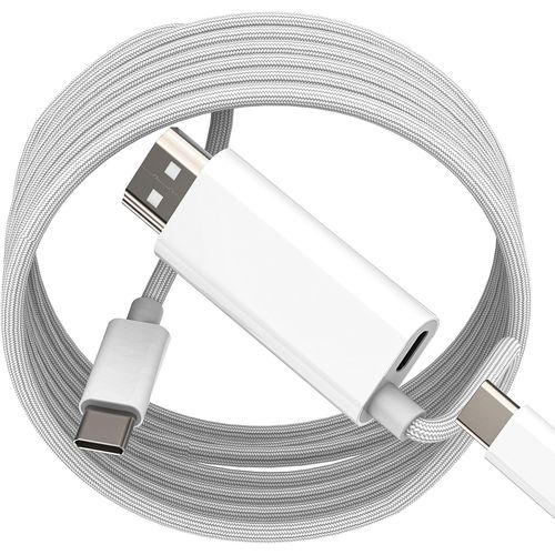 ERYI-Câble Usb C Vers Hdmi(2 En 1) Pour Iphone 16 15 Pro 4K Displayport Type C Charge Macbook Compatible Avec Samsung S24 Tv Écran Moniteur Thunderbolt Connecteur Pour Ipad Adaptateur Pour Apple Appa