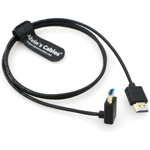 ERYI-Câble Hdmi 8K 2.1 Haute Vitesse Pour Atomos Ninja V Moniteur Hdmi Droit Vers Vers Le Bas Cordon Pour Z Cam E2, Pour Sony Fs5 | Fs7| Caméras A7S3 39,4 Pouces | 1M